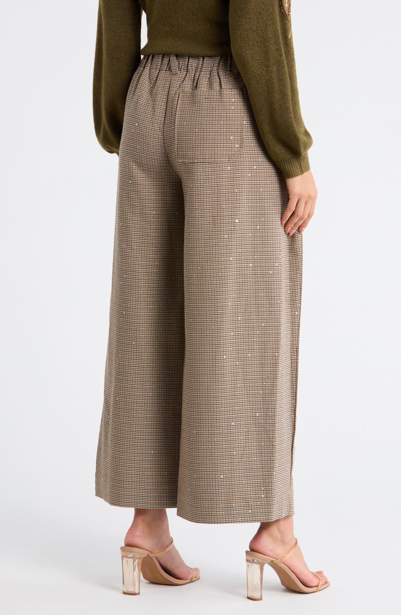 Democracy Sky Rise Wide Leg Pull-On Pants, Alternate, color, Taupe Gold Multi