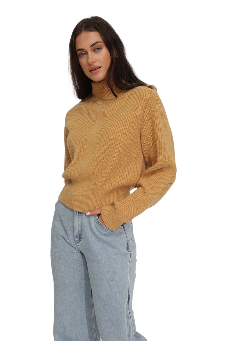 Lost & Found Knitted Sweater, Alternate, color, Camel