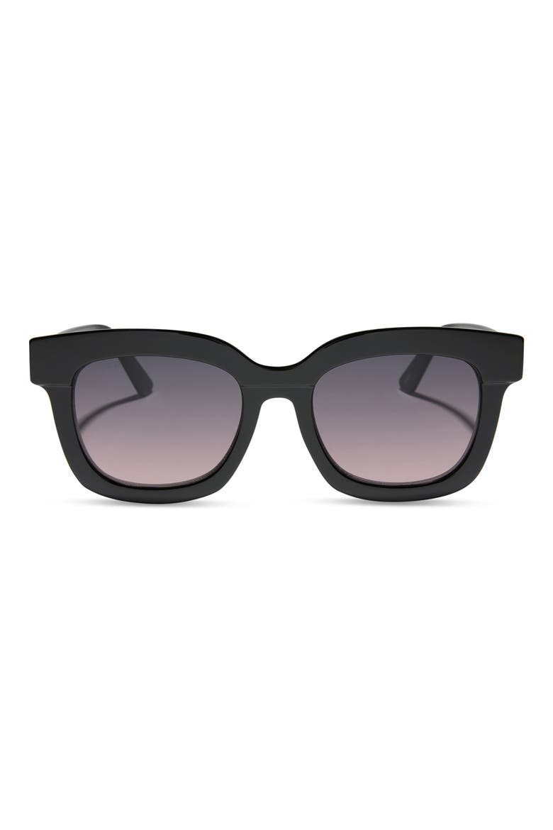 Melody 56mm Polarized Gradient Square Sunglasses, Main, color, BLACK