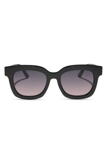 Diff Melody 56mm Polarized Gradient Square Sunglasses In Black