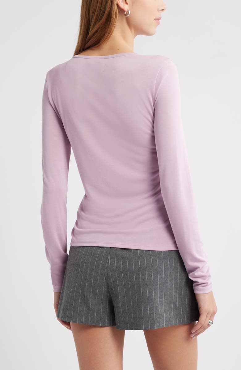 Open Edit Sanded Jersey Long Sleeve T-Shirt, Alternate, color, Purple Dawn