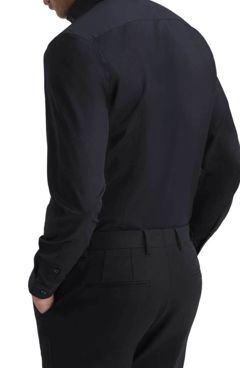 Reiss Storm Cotton Button-Up Shirt, Alternate, color, Black