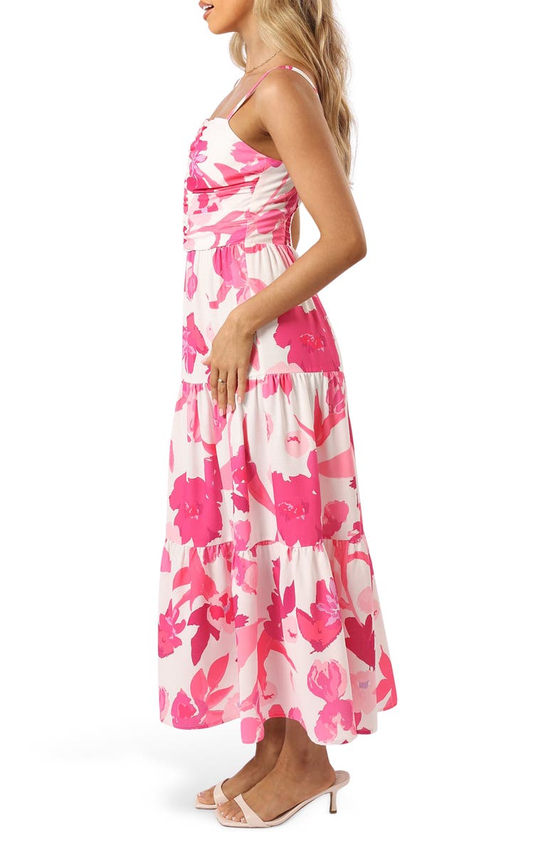 Petal & Pup Monika Floral Fit & Flare Maxi Dress, Alternate, color, Pink Floral