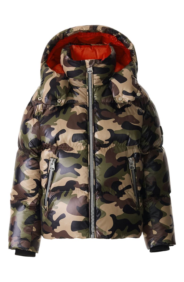 Mackage Kids' Jesse Water Repellent Puffer Coat, Main, color, Camoflage Print