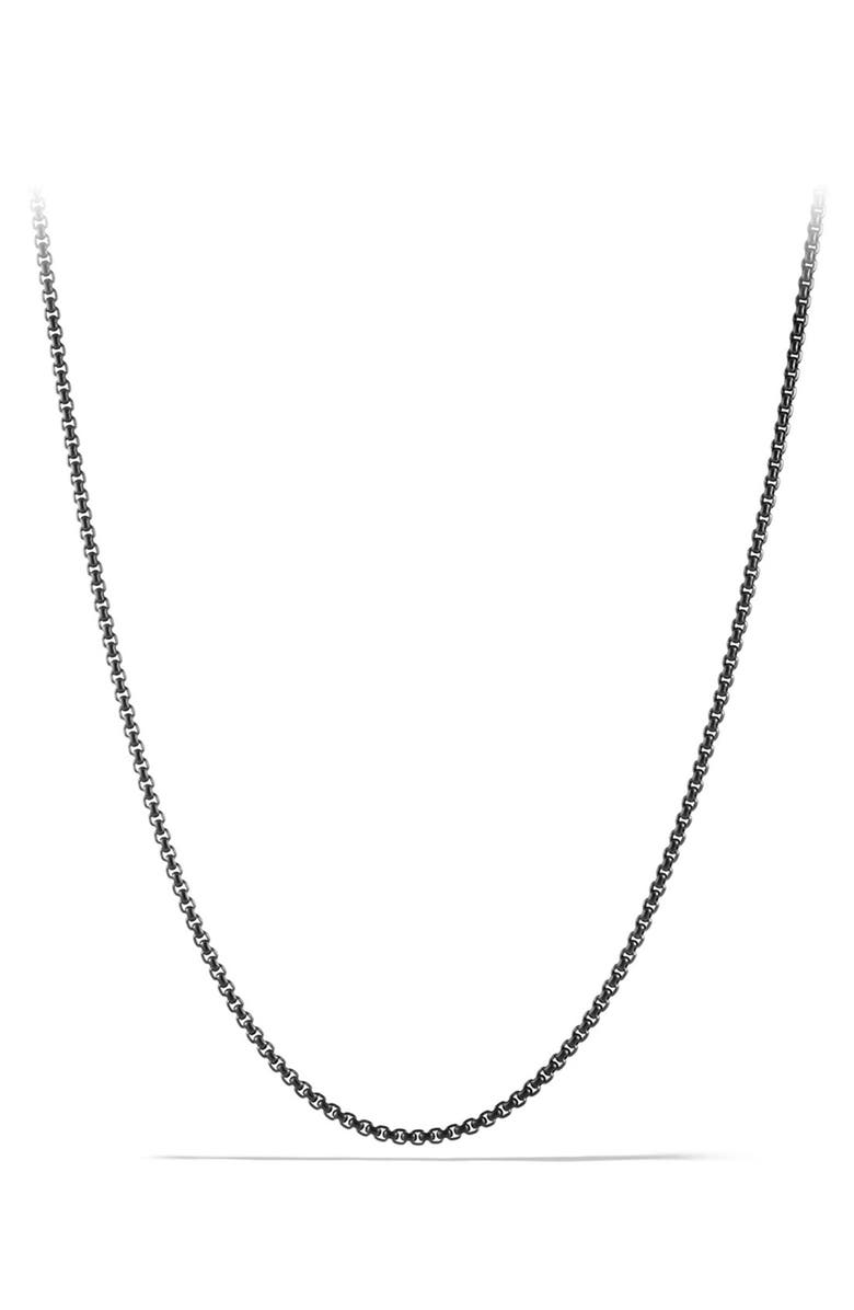 David Yurman Men's Box Chain Necklace in Stainless Steel, 2.7mm, Main, color, Stainless Steel