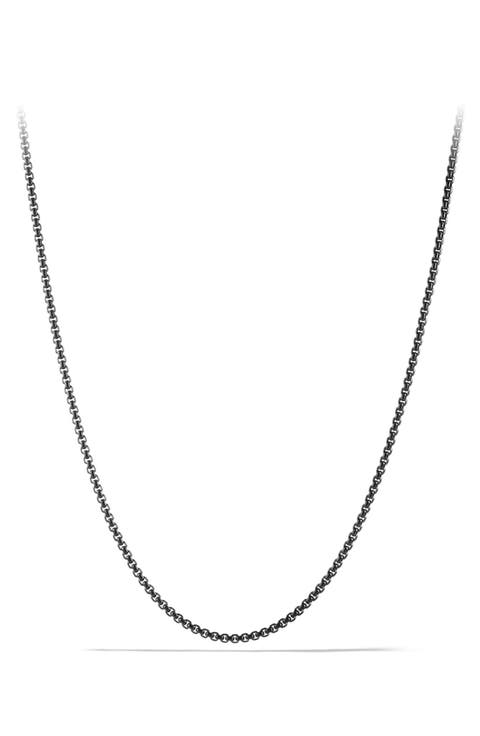 Men's Box Chain Necklace in Stainless Steel, 2.7mm