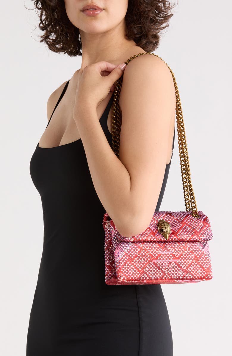 Kurt Geiger London Mini Kensington Crossbody Bag, Alternate, color, Red Comb