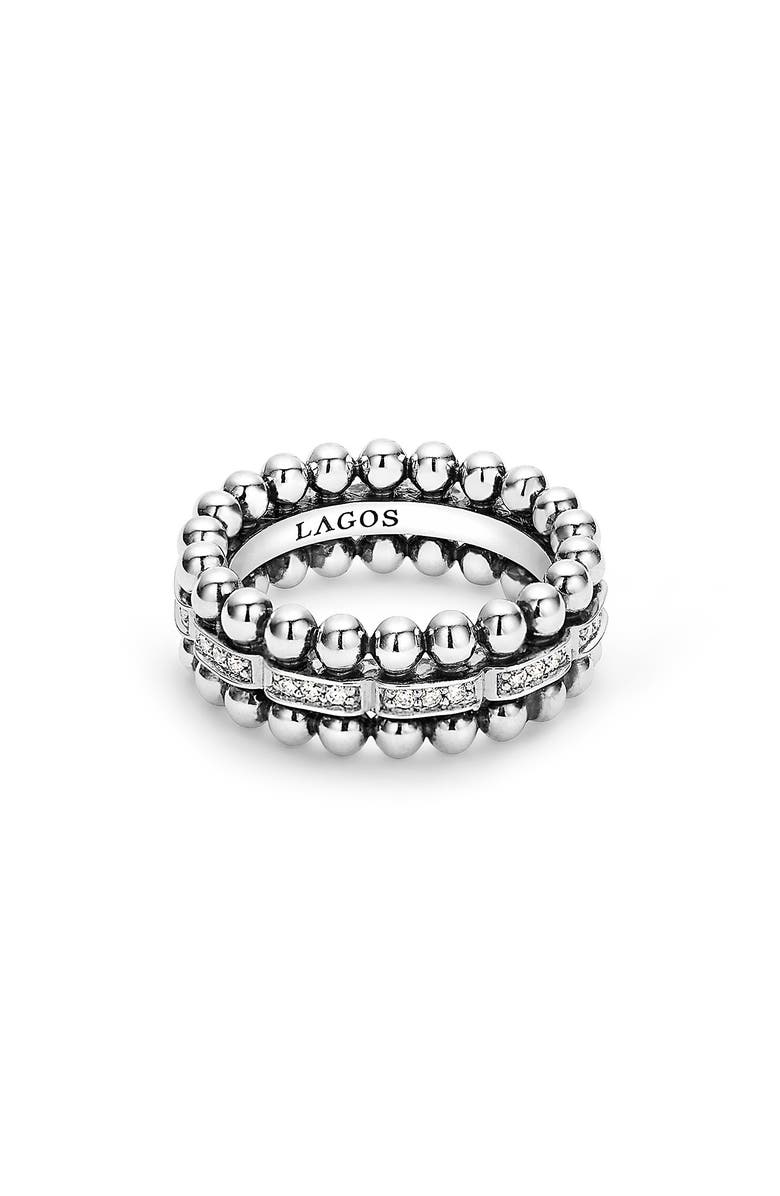 LAGOS Caviar Spark Pavé Diamond Band Ring, Alternate, color, 