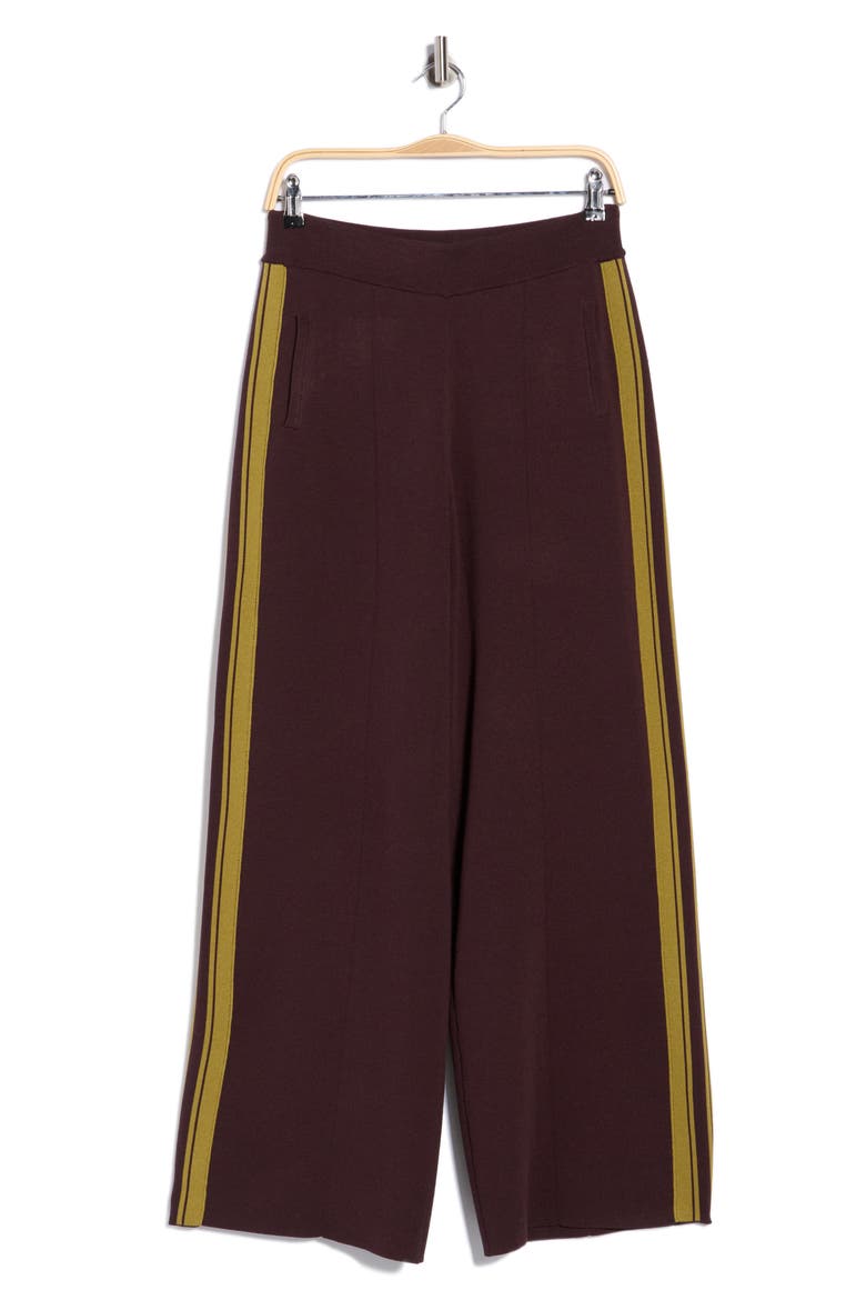 Samson Wide Leg Knitted Pants, Alternate, color, BERRY