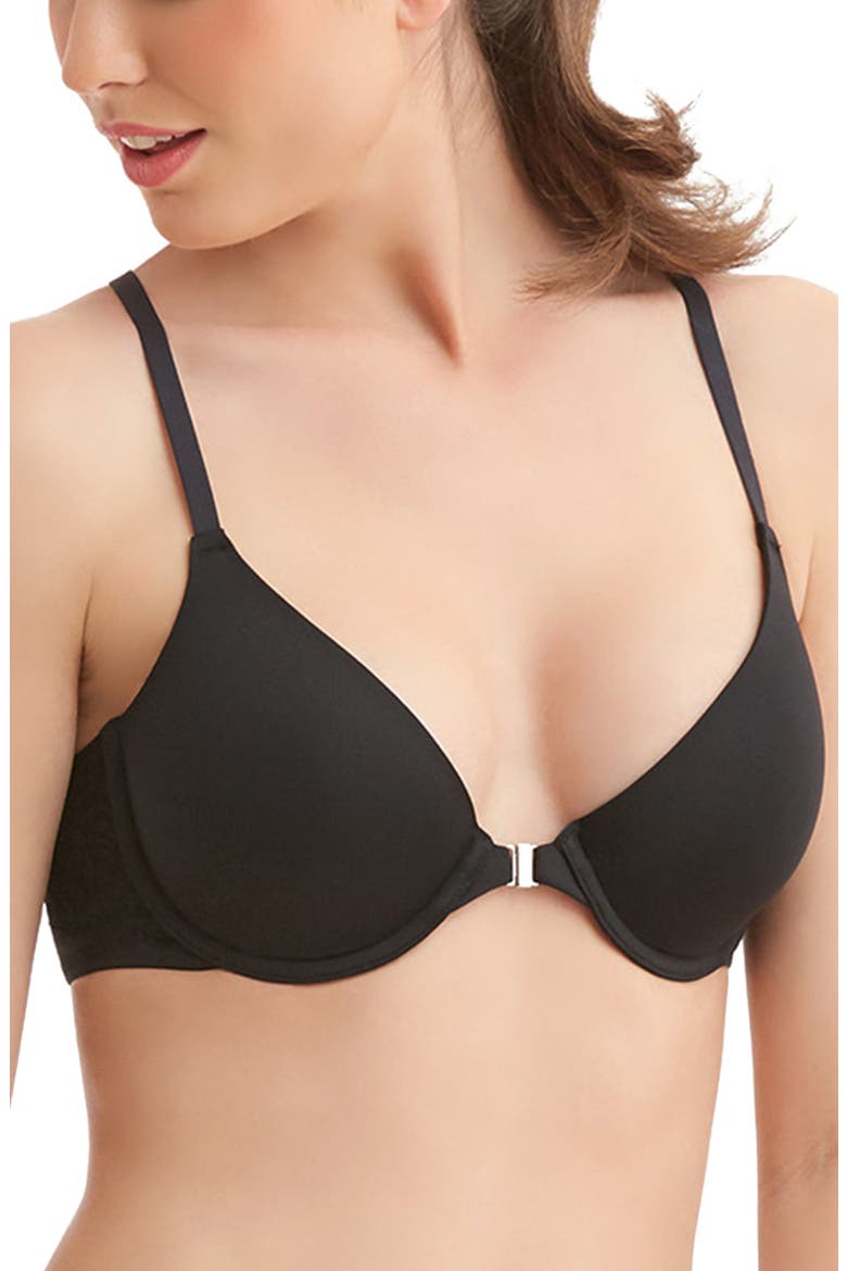 Racerback Lace T-Shirt Bra, Main, color, BLACK