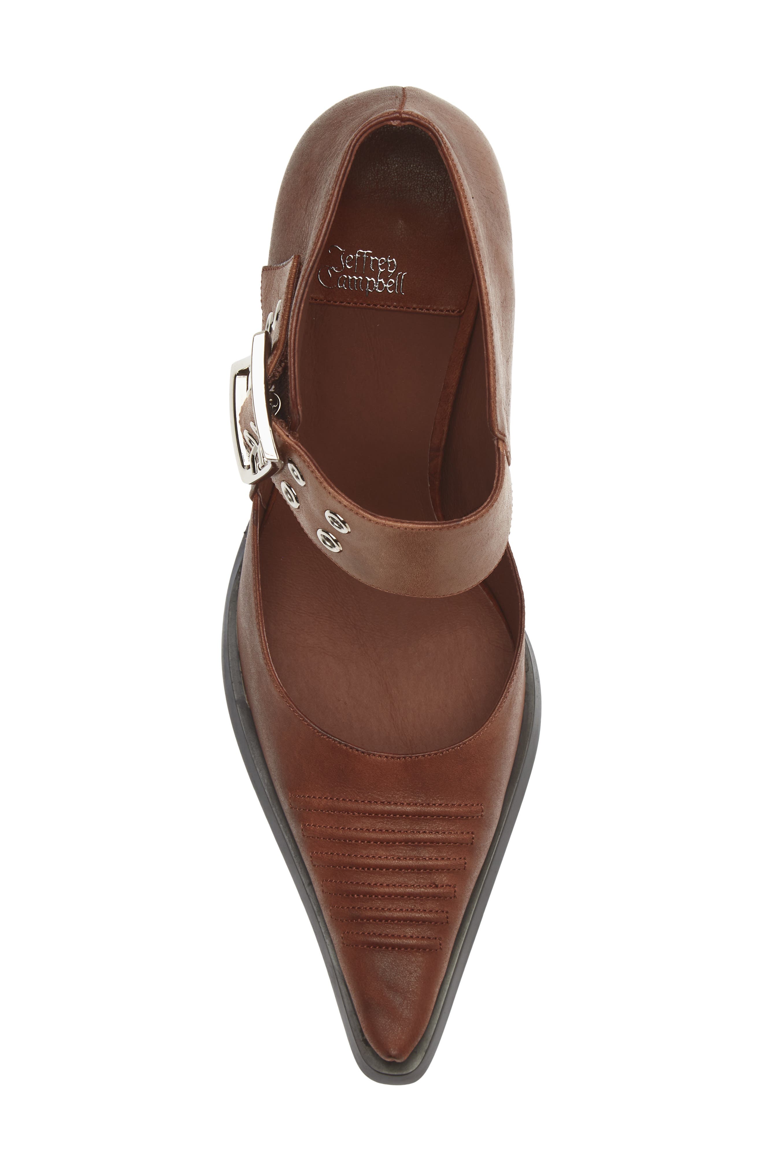 Written Pointed Toe Pump, Alternate, color, TAN DISTRESSED SILVER