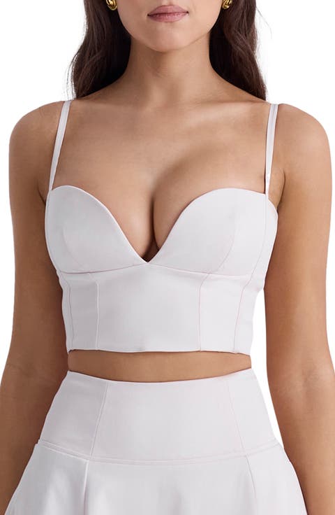 Pabla Plunge Neck Crop Top