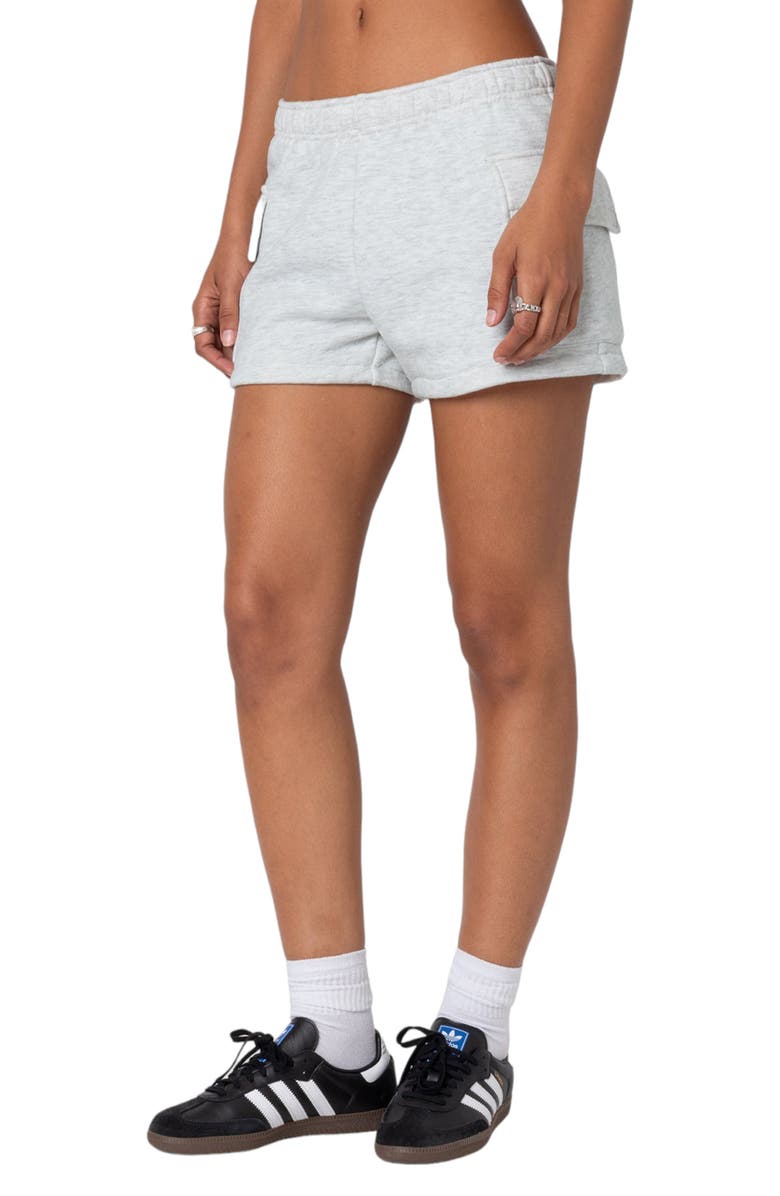 EDIKTED Garnet Cargo Sweat Shorts, Alternate, color, Light-Gray