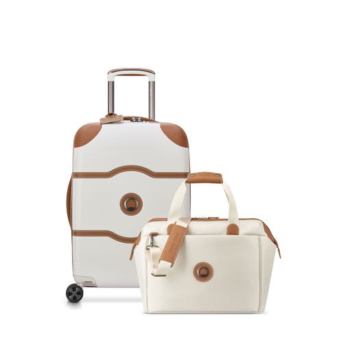 Delsey Paris Chatelet Air 2.0  2 Piece Set  21" Carryon Spinner & Weekender Luggage Set In White