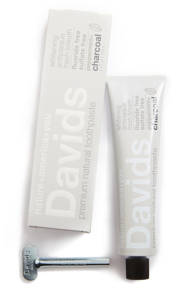 Davids Natural Toothpaste Package Free x Davids Natural Toothpaste Premium Natural Toothpaste & Metal Key, Main, color, 