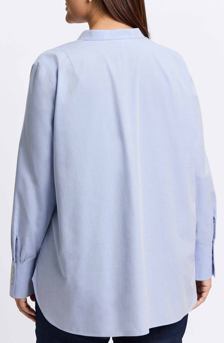 Foxcroft Kris Non-Iron Cotton Button-Up Shirt, Alternate, color, Blue Wave