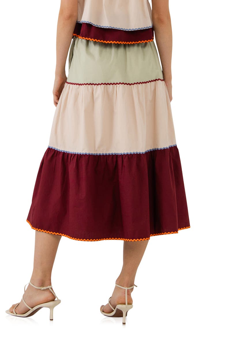 Colorblock Midi Skirt, Alternate, color, MULTI