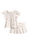 Print Cotton Flutter Sleeve Top & Skort Set