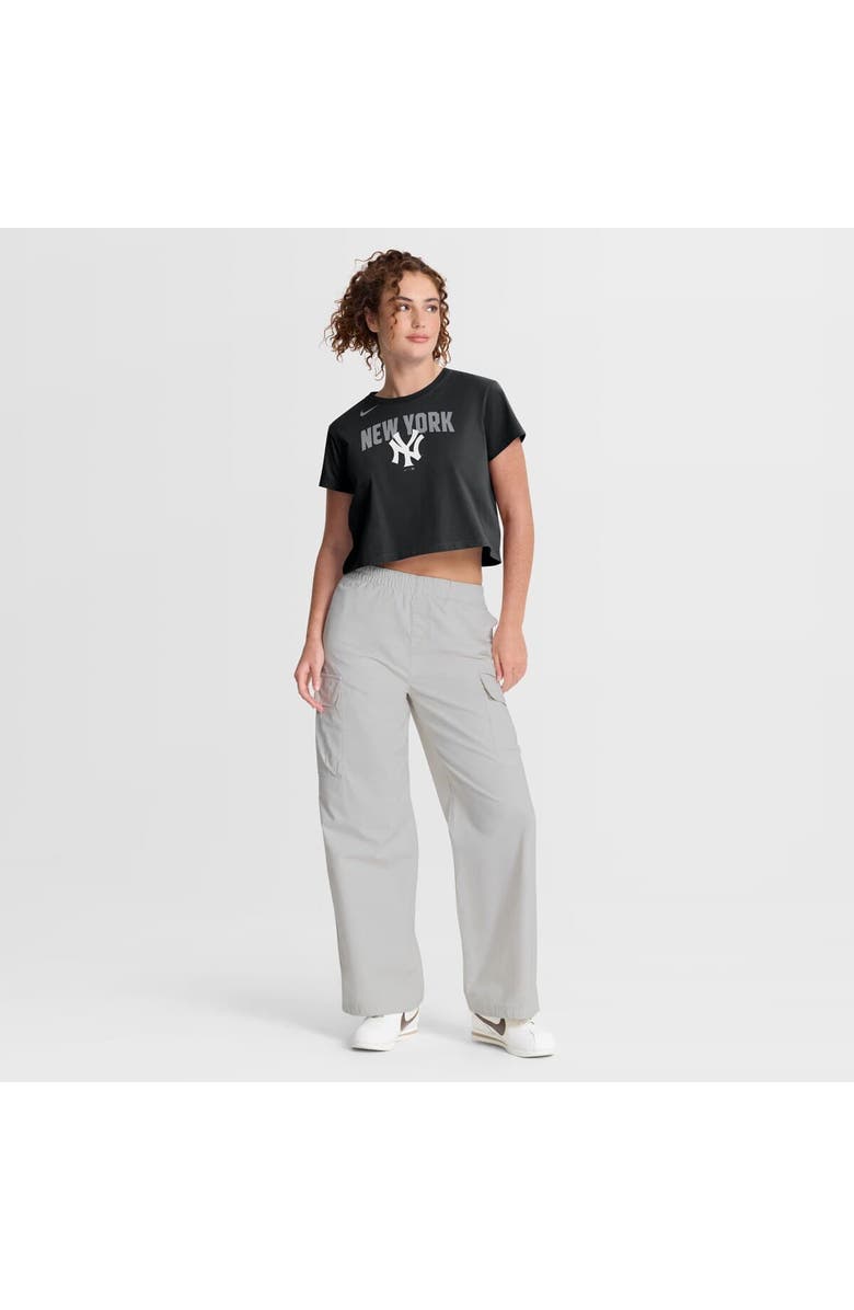Nike Women's Nike Black New York Yankees Mod Cropped T-Shirt, Alternate, color, Black