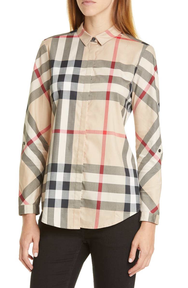 Burberry Check Shirt, Alternate, color, 