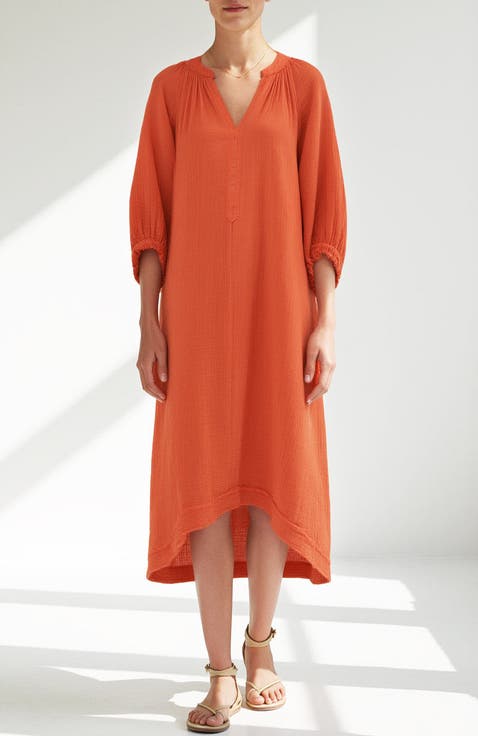 Gauze Dress with Pockets