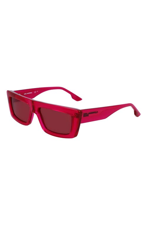 Karl Lagerfeld 56mm Rectangular Sunglasses
