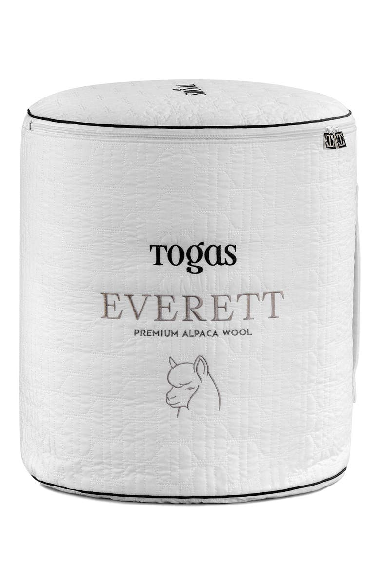 Togas Everett alpaca wool comforter, Alternate, color, White