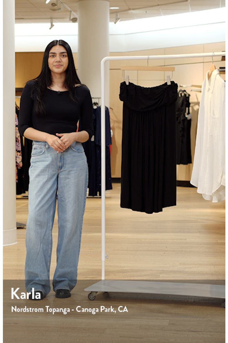 Strapless Jersey Midi Dress video