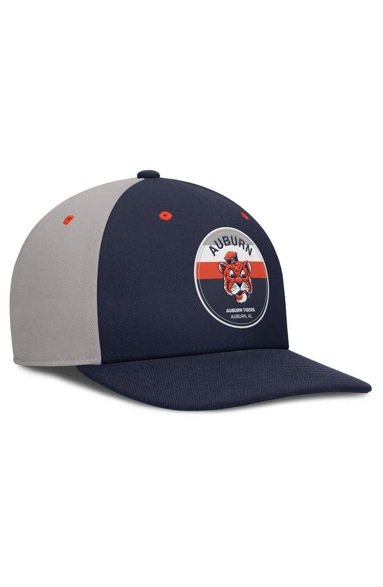 Nike Men's Nike Gray/Navy Auburn Tigers 2025 Sideline Campus Pro Local Snapback Hat, Alternate, color, 