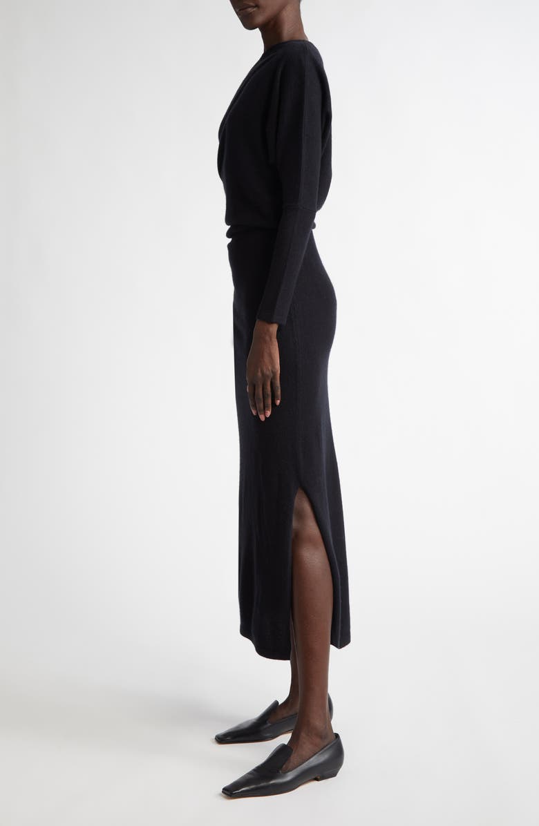 Altuzarra Kasos Asymmetric One-Shoulder Long Sleeve Cashmere Sweater Dress, Alternate, color,