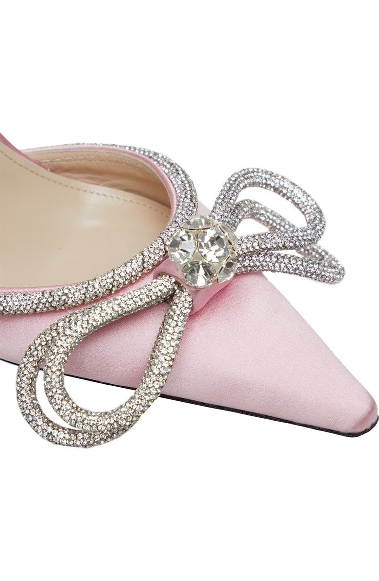 Mach & Mach Crystal Double Bow Pointed Toe Pump, Alternate, color,