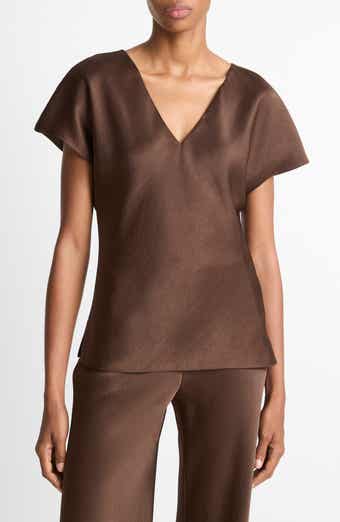Cap Sleeve V-Neck Top