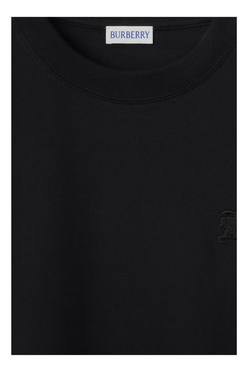 Burberry Ekd T-shirt With Check-inserts In Black