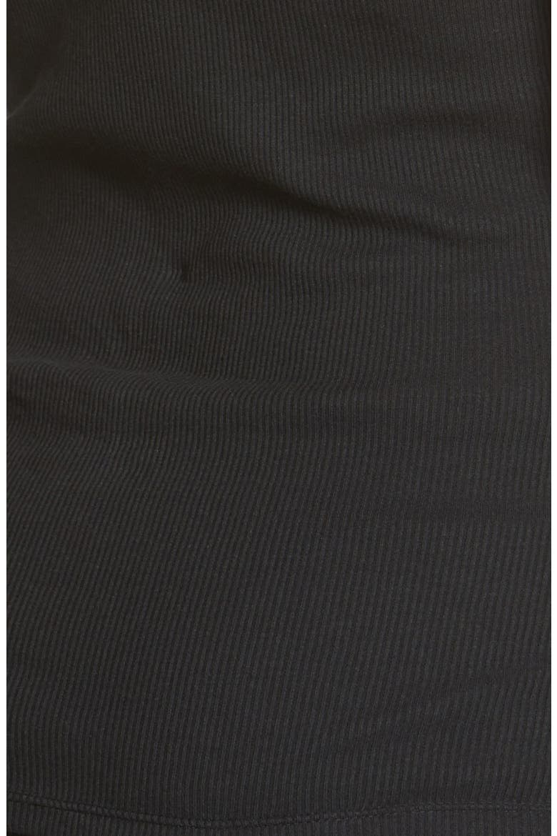 Ribbed Short Pajamas, Alternate, color, RAVEN BLACK