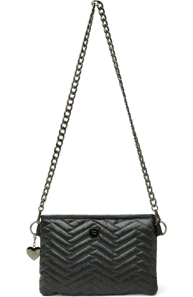 THINK ROYLN Almost Famous Quilted Crossbody Bag, Main, color, Pearl Black