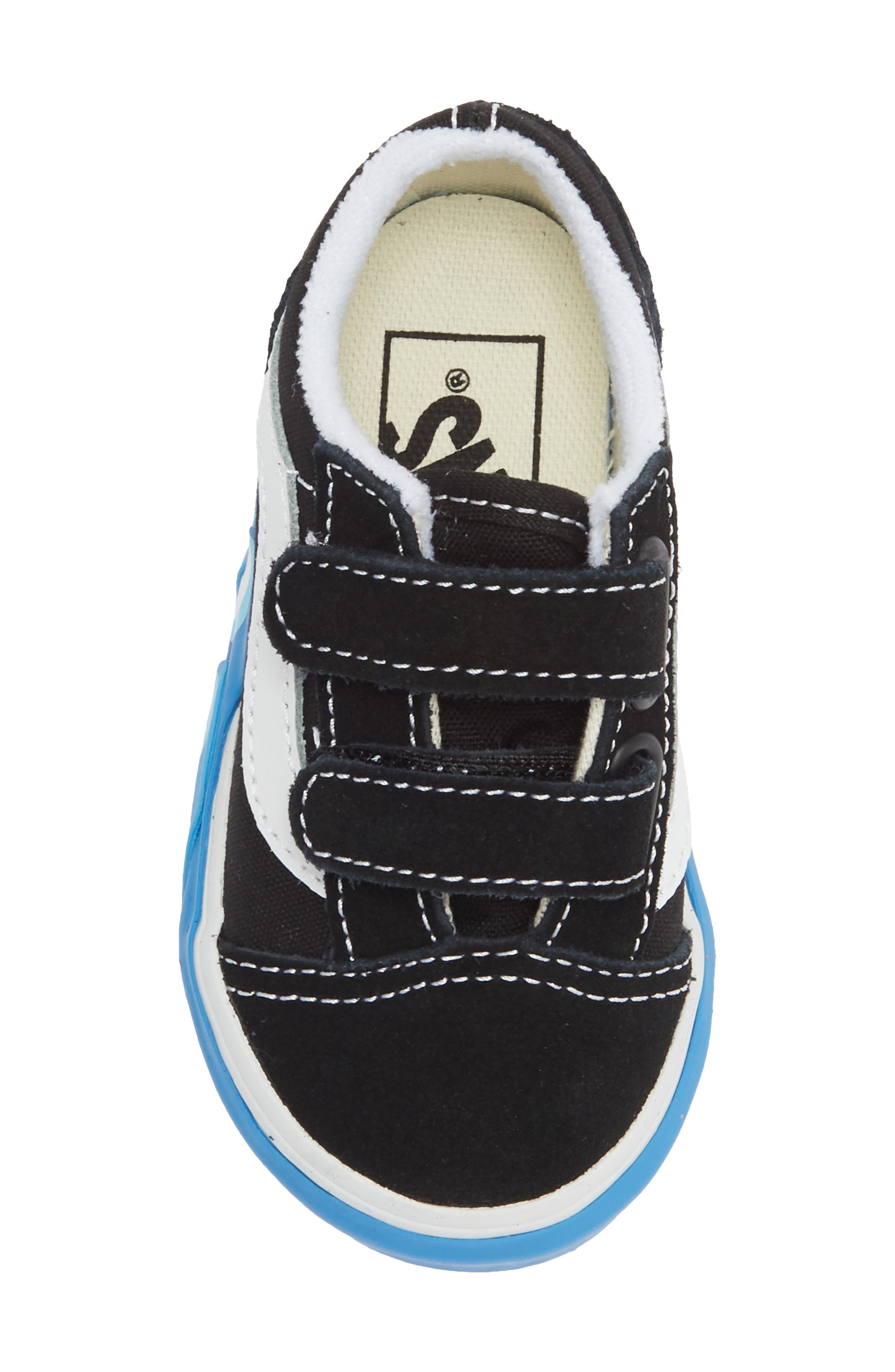 Kids' Old Skool V Wave Sneaker, Alternate, color, BLACK BRIGHT AZURE
