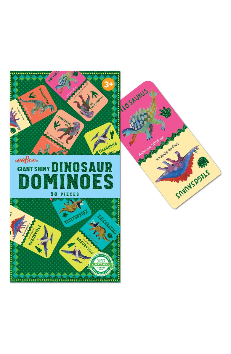 eeBoo Giant Shiny Dinosaur Dominoes, Alternate, color, 