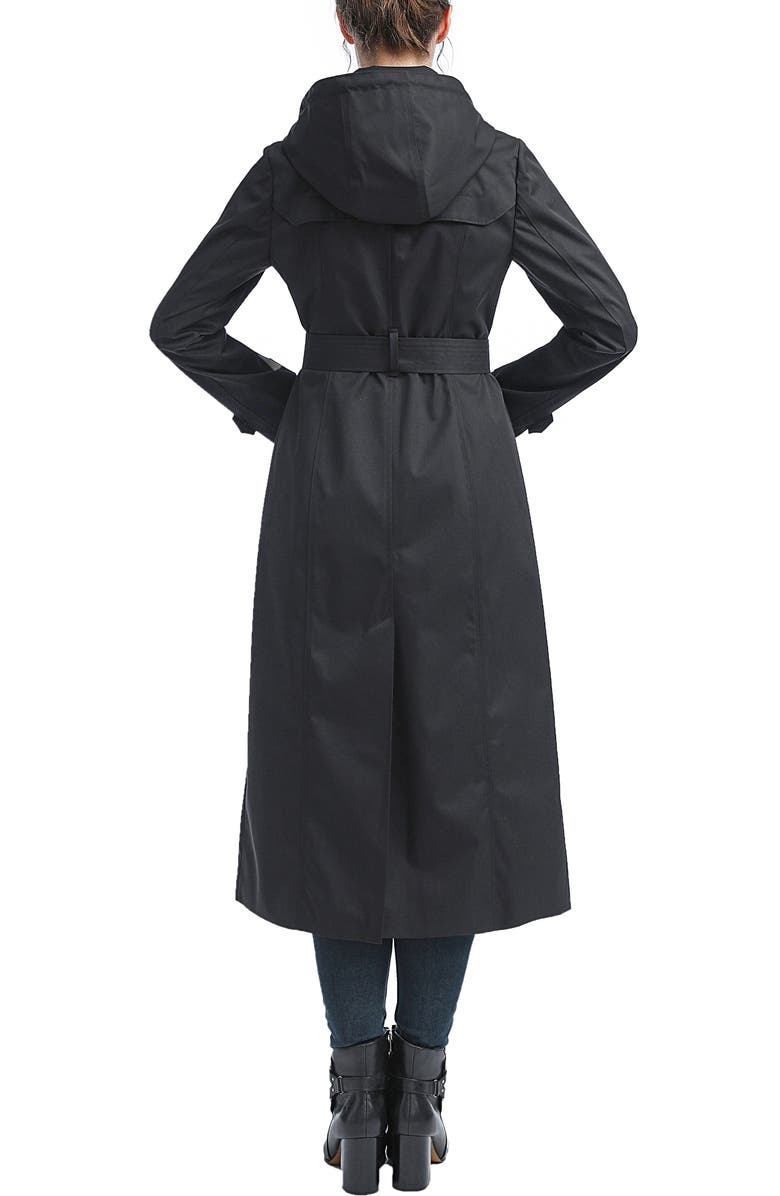 Kimi & Kai Women's Aine Hooded Long Rain Coat, Alternate, color, Black