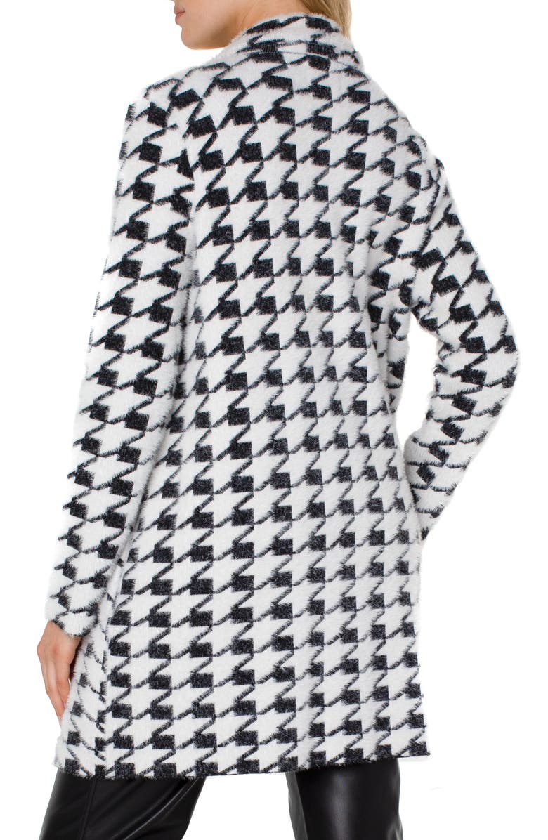 Liverpool Los Angeles Houndstooth Open Front Sweater Coat, Alternate, color,