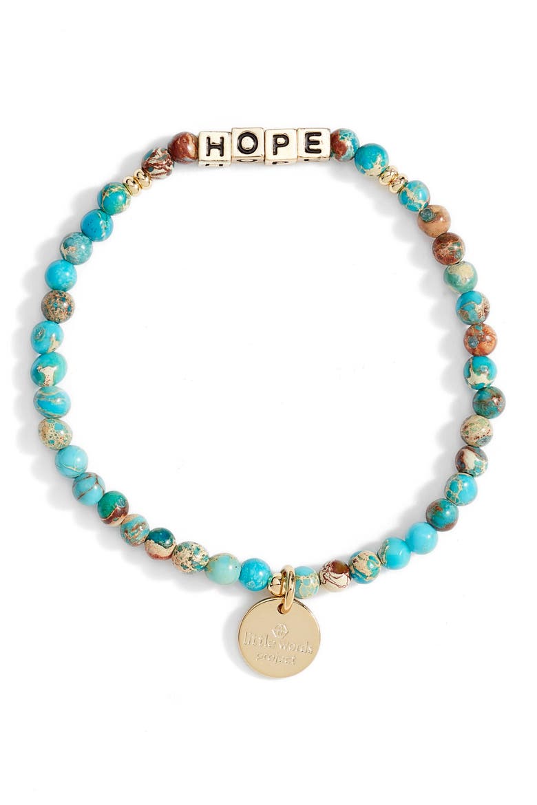 Hope Beaded Stretch Bracelet, Main, color, EMPEROR STONE/ GOLD
