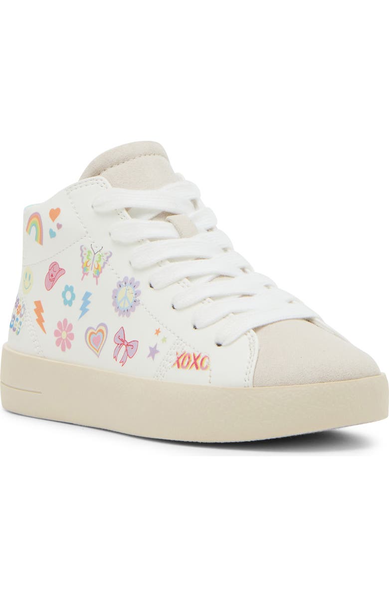 Steve Madden Kids' Doodle Sneaker, Main, color, White