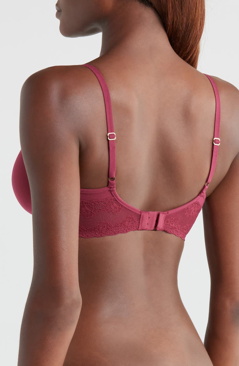 Natori Bliss Perfection Comfort T-Shirt Bra, Alternate, color, Dark Cherry