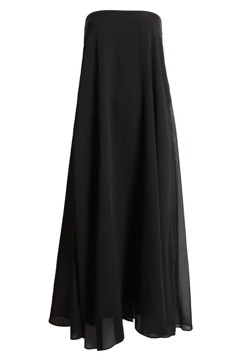Amici Strapless Bow Back Maxi Dress, Alternate, color, BLACK