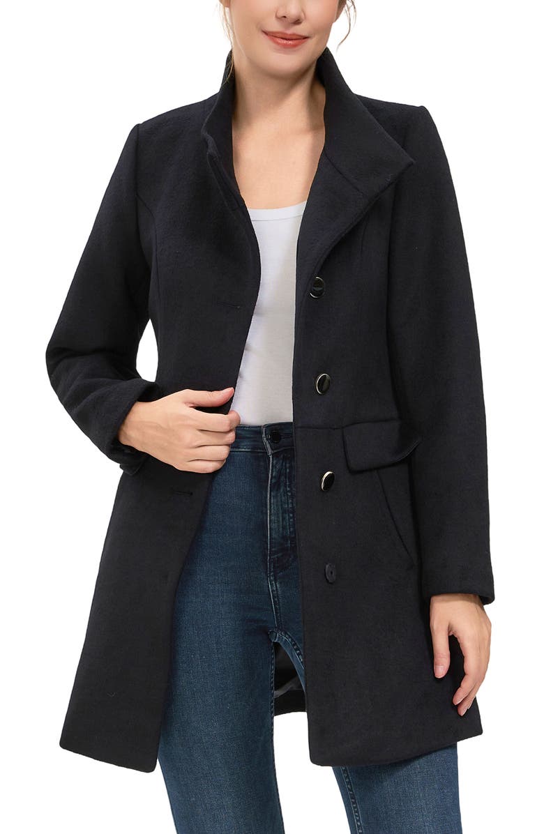 Kimi & Kai Women's Olivia Wool Blend Walking Coat, Alternate, color, Black