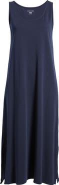 Eileen Fisher Sleeveless Organic Cotton Midi Dress