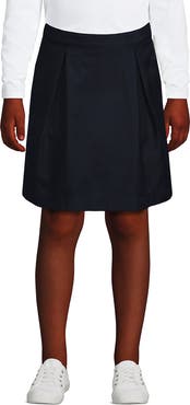 Lands' End School Uniform Girls Solid Pleated Skort Top of Knee