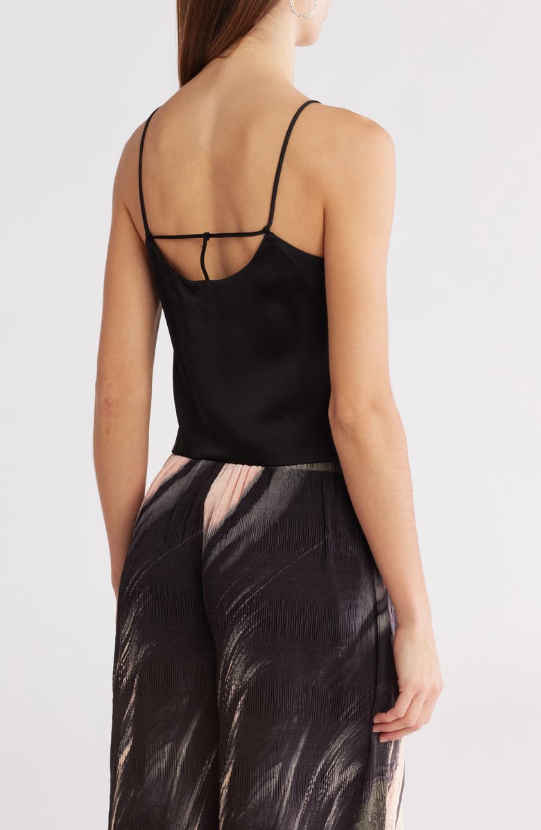 Simkhai Vela Square Neck Crop Camisole, Alternate, color, Black