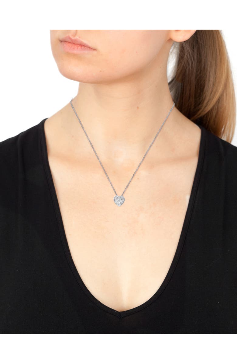 EFFY Sterling Silver Diamond Heart Pendant Necklace - 0.67 ctw., Alternate, color, White