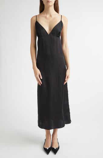 Lily Raw Edge Satin Slipdress