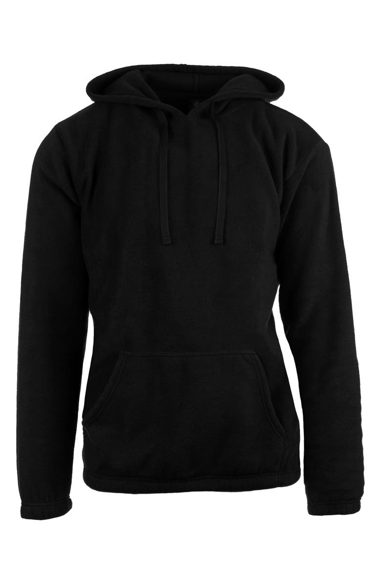 BURNSIDE Comfy Polar Fleece Hoodie, Main, color, Black
